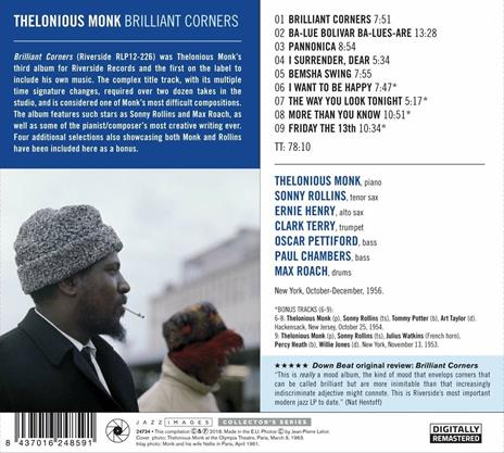 Brilliant Corners - CD Audio di Thelonious Monk - 2