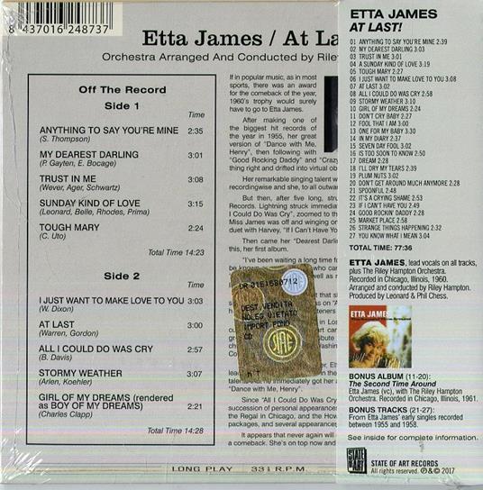 At Last - Second Time Around - CD Audio di Etta James - 2