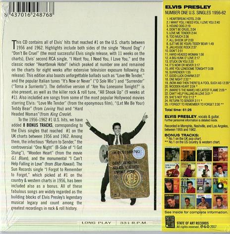 Number One US Singles - CD Audio di Elvis Presley - 2