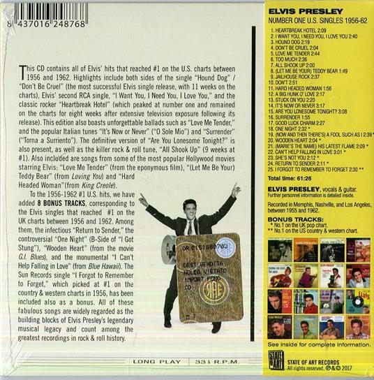 Number One US Singles - CD Audio di Elvis Presley - 2