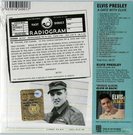 A Date With Elvis (+ Elvis Is Back ) - CD Audio di Elvis Presley - 2