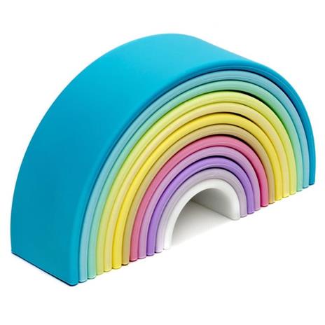 dëna Set di Giocattoli in Silicone Arcobaleno Pastel 12 pz