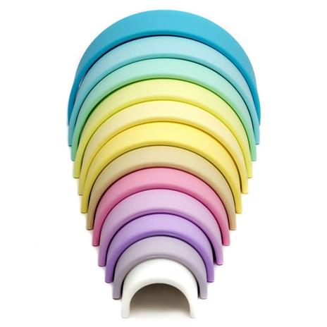 dëna Set di Giocattoli in Silicone Arcobaleno Pastel 12 pz - 7