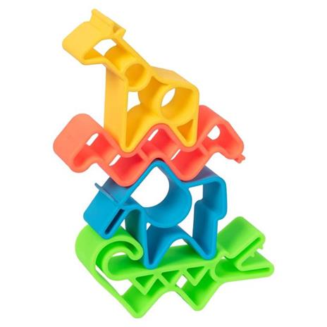 dëna Set di Giocattoli in Silicone Animali Neon 4 pz - 7