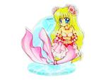 Mermaid Melody: Pichi Pichi Pitch Acrylic Figura Luchia Nanami Con Flowers 21 Cm Uchiwa