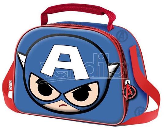 Marvel Avengers Captain America Bobblehead 3d Borsa Per Il Pranzo Karactermania
