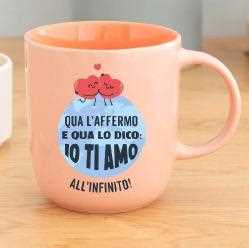 Idee regalo Tazza Mr Wonderful. Qua laffermo e qua lo dico: io ti amo allinfinito! Mr Wonderful
