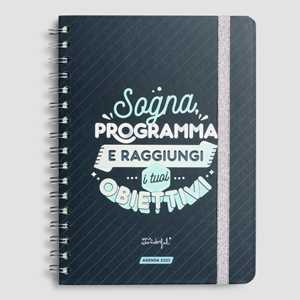 Cartoleria Agenda classica 2023 Settimanale - Sogna, programma e raggiungi i tuoi obiettivi Mr Wonderful