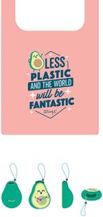 Borsa della spesa pieghevole Avocado Mr Wonderful. Less plastic and the world will be fantastic
