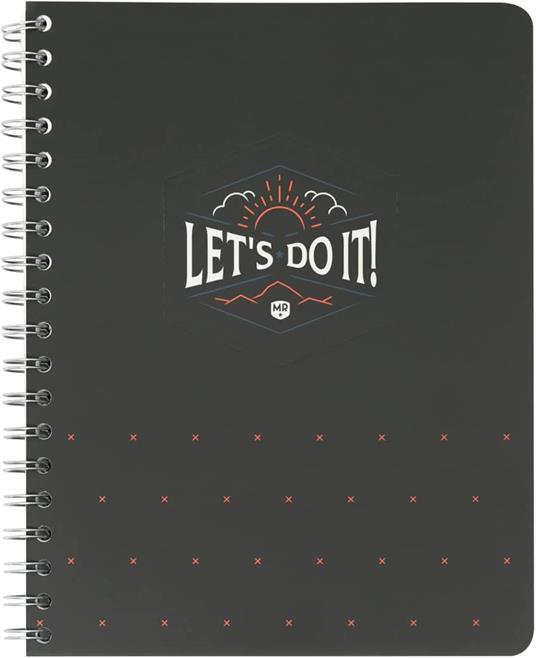 Taccuino con spirale, fogli bianchi a righe, A5 Mr Wonderful - Let's Do It!