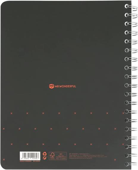 Taccuino con spirale, fogli bianchi a righe, A5 Mr Wonderful - Let's Do It! - 3
