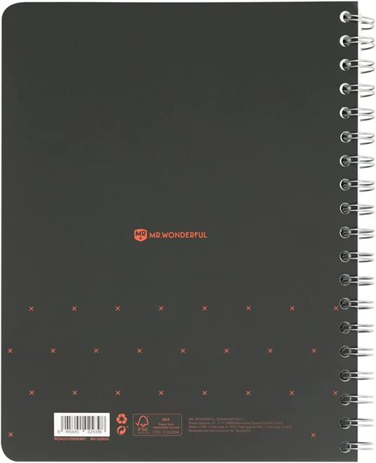 Taccuino con spirale, fogli bianchi a righe, A5 Mr Wonderful - Let's Do It! - 3