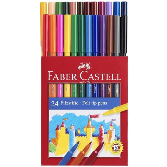Pennarelli Faber-Castell Castello Standard punta fine. Astuccio cartone 24  colori