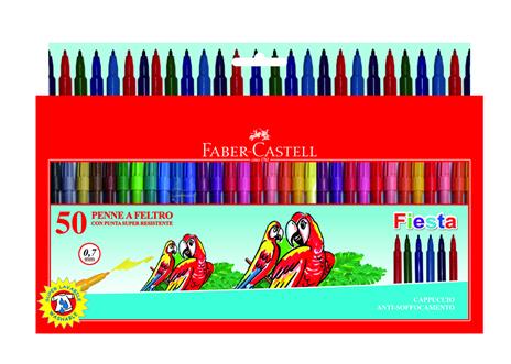 Pennarelli Faber-Castell Castello Standard punta fine. Astuccio cartone 50 colori - 2