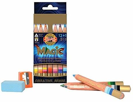 Set da 12 Magic Trio Koh-I-Noor Short + Blender + Gomma + Temperamatite - 3