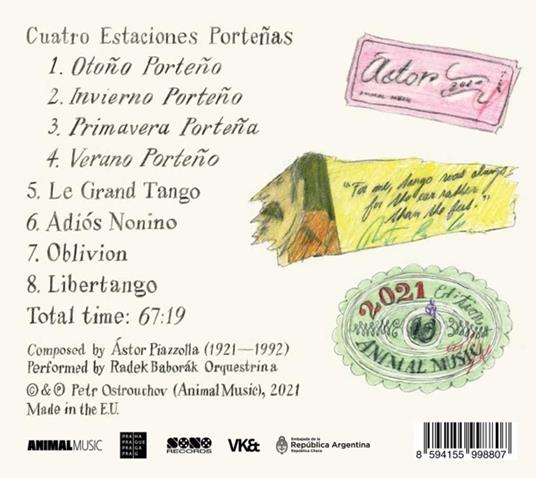 Cuatrocientas Estaciones De Astor Piazzolla - CD Audio di Radek Baborak - 2