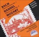 Concerto per pianoforte n.1 BWV1052 / Concerto per oboe n.3 / Concerto per violino n.4 - CD Audio di Johann Sebastian Bach,Wolfgang Amadeus Mozart,Georg Friedrich Händel,Vaclav Talich,Czech Philharmonic Orchestra