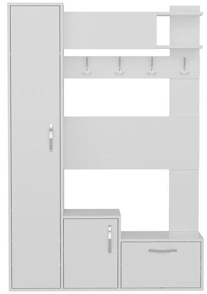 Mobile Ingresso Seina in Truciolare Melaminico, Bianco, EPIKASA - 3