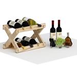 HOMEMANIA Portabottiglie Truva Cantinetta per Vino per Cucina Soggiorno in Legno 43 x 28 x 28 cm