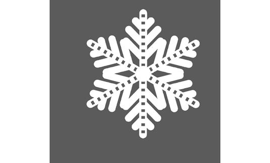 Decorazione in Metallo Fiocco di Neve 7 in Metallo, Bianco, EPIKASA