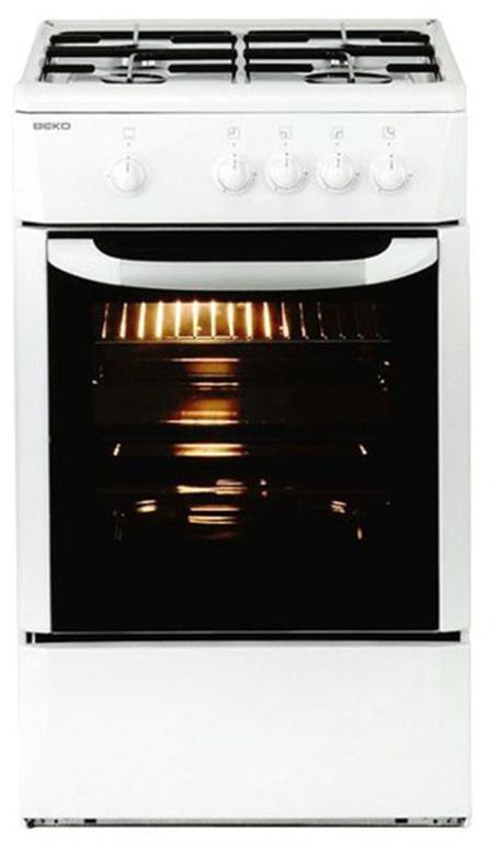 Cucina a Gas BEKO 165510 CSG 42009 DW 9500W 50 cm Bianco