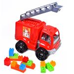dede Camion Vigili del Fuoco + Costruzioni 45 pz