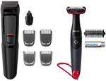 Philips MULTIGROOM Series 3000 6 accessori Lame in acciaio autoaffilanti 6 in 1, Barba