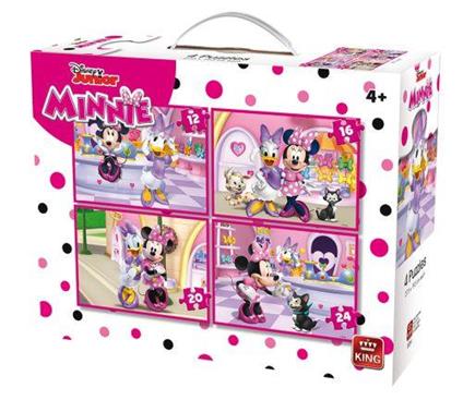 King Disney 4in1 Puzzles Minnie BowTique Puzzle 12 pezzo(i)