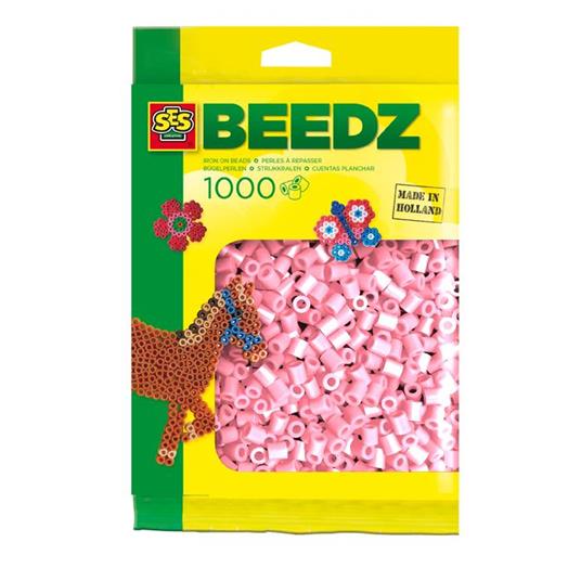 SES Creative Beedz Confezione di 1000 perline rosa da stirare per bambini SES