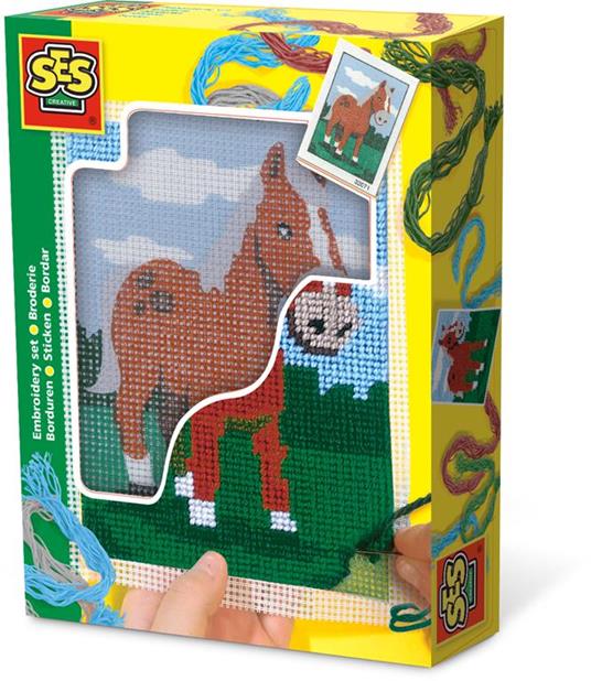 SES Creative Cavallo da ricamare per bambini SES