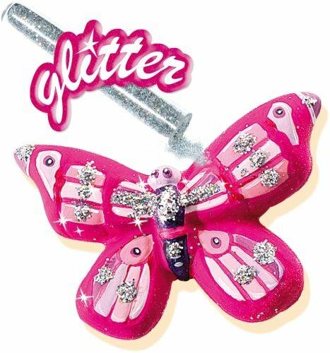 SES Creative Set per modellare e dipingere una farfalla con brillantini per bambini - 2