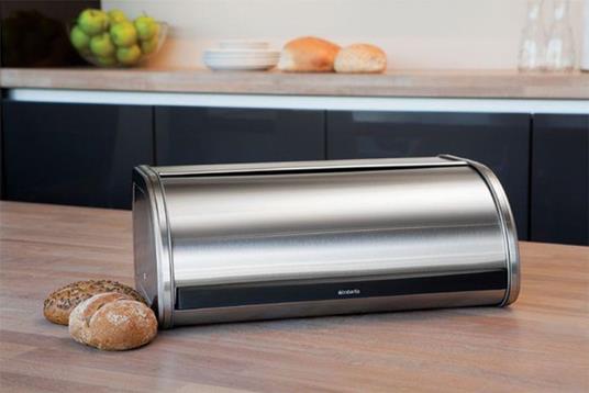 Brabantia Matt Steel Roll Top Bread Bin Rettangolare Acciaio inossidabile 1 pz - 2