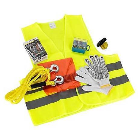 KIt Emergenza Auto con set Lampadine Fari e Fusibili di Ricambio Corda e Guanti - 2