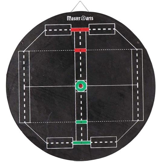 Gioco Tirassegno Tiro al Bersaglio con 6 Freccette Dart Board Sport Game 45cm - 2