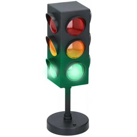 Mini Semaforo Giocattolo Lampada da Tavolo con Luci a Batteria 10 x 27 cm - 3