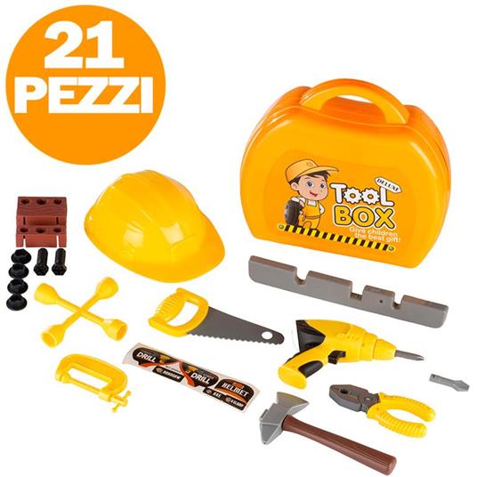 Attrezzi Ferramenta Fai da Te per Bambini con Scatola Toolbox Playset Eddy Toys