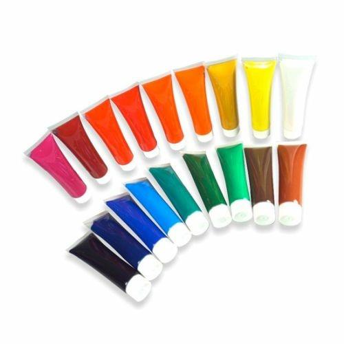 Pittura Acrilica Vernice Set 18 Pezzi Tubi Colori Assortiti Tubo 36 ml Artico - 3