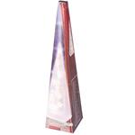 Piramide Natale 16 Led Plastica Trasparente 60 Cm Luce Bianco Caldo