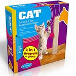 BAKAJI Cat-Toys Tiragraffi Gatto Albero Tira Graffi Gioco per Gatti 30 x 30 x 35 cm