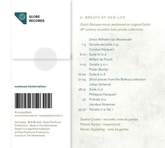 A Breath Of New Life - CD Audio di Saskia Coolen - 2