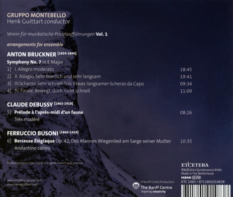 Arrangiamenti per ensemble - CD Audio di Anton Bruckner,Claude Debussy,Ferruccio Busoni,Gruppo Montebello - 2