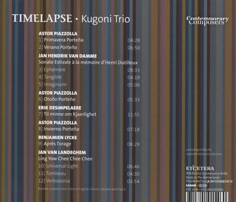 Astor Piazzolla - Timelapse - Kugoni Trio - CD Audio - 2