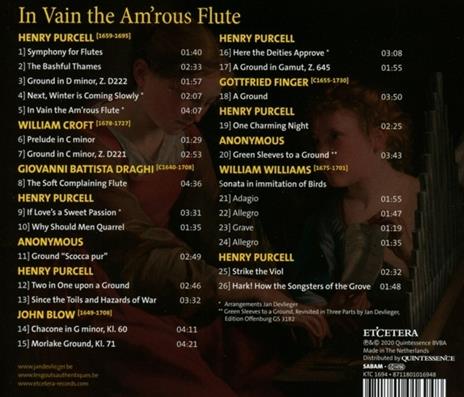 In Vain The Am'Rous Flute - CD Audio di Les Gouts-Authentiques - 2