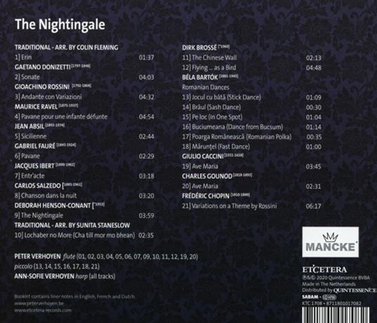 Nightingale - CD Audio di Peter & Ann-Sofie Verhoyen Verhoyen - 2