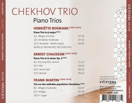 Piano Trio - CD Audio di Chekhov Trio - 2