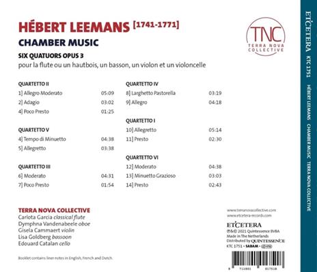 Chamber Music - CD Audio di Herbert Leemans,Terra Nova Collective - 2