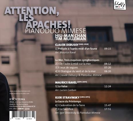 Attention, Les Apaches! - CD Audio di Pianoduo Mimese - 2