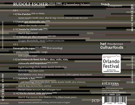 Chamber Music - CD Audio di Rudolf Escher,Gruppo Montebello - 2