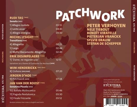 Patchwork - CD Audio di Peter Verhoyen - 2
