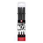 Pennarelli Brush Sakura 0.5 0.8 1.0 Mm Nero Set 3 Pezzi